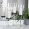 Glass Stem Hurricanes, Set Of 3-Kirkland's Home Outlet