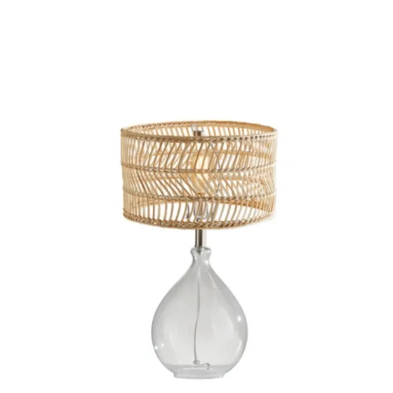 Glass Teardrop Natural Rat Table Lamp-Kirkland's Home Hot