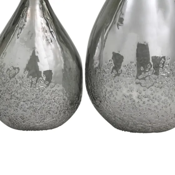 Glass Teardrop Textured Vases, Set Of 2-Kirkland's Home Fashion
