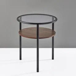 Glass Top Accent Table With Wood Shelf-Kirkland's Home Cheap