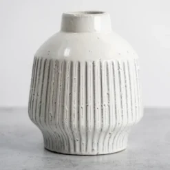 Glaze Ribbed Terracotta Vase, 12 In.-Kirkland's Home Store