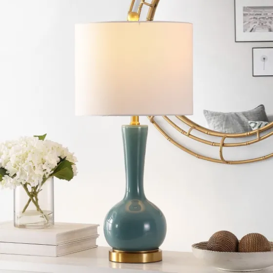 Glazed Blue Glass Teardrop Table Lamp-Kirkland's Home Cheap