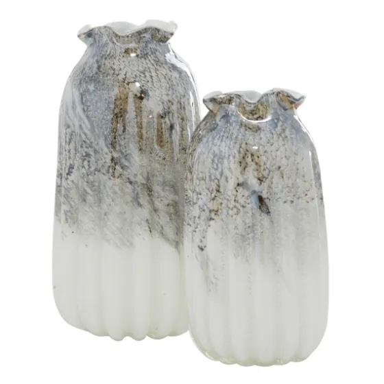 Glazed Gray Glass Vases, Set Of 2-Kirkland's Home Best Sale