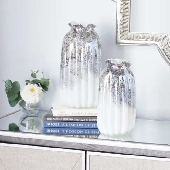 Glazed Gray Glass Vases, Set Of 2-Kirkland's Home Best Sale