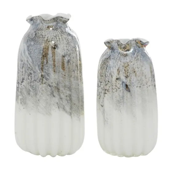 Glazed Gray Glass Vases, Set Of 2-Kirkland's Home Best Sale