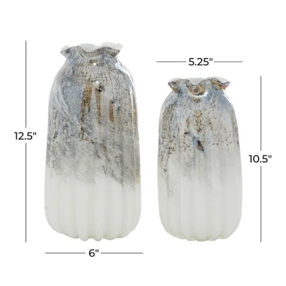 Glazed Gray Glass Vases, Set Of 2-Kirkland's Home Best Sale