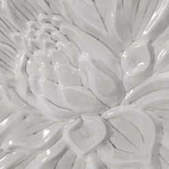 Glazed Iron Carved Floral Plaques, Set Of 3-Kirkland's Home Sale