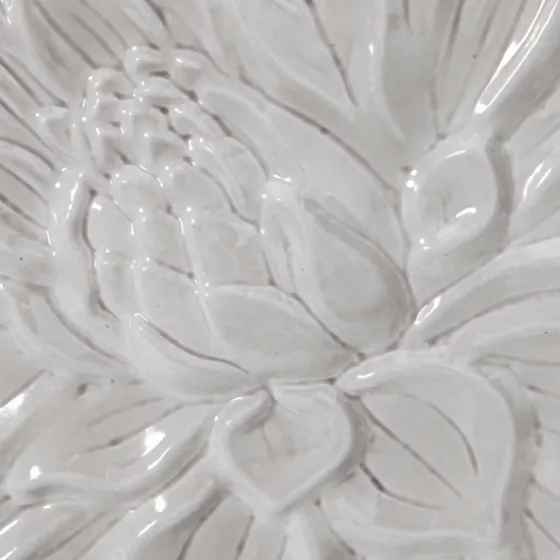 Glazed Iron Carved Floral Plaques, Set Of 3-Kirkland's Home Sale