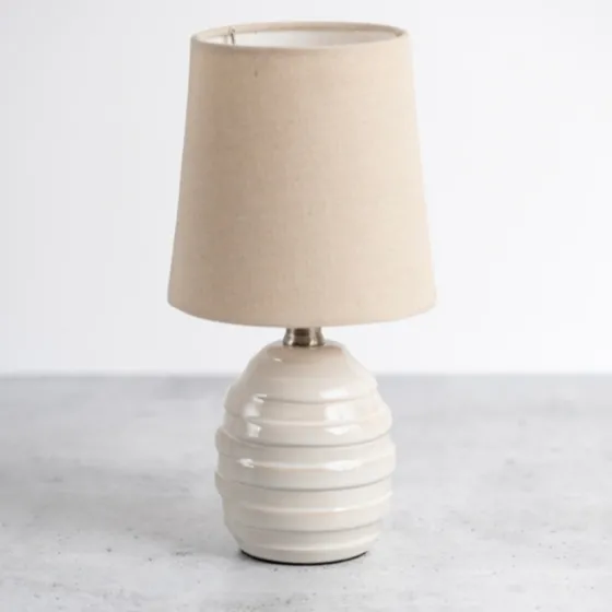 Glazed Ivory Stride Mini Table Lamp-Kirkland's Home Shop