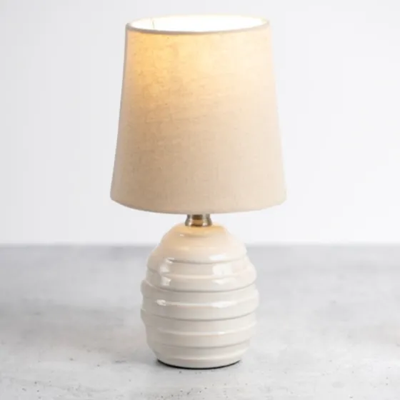 Glazed Ivory Stride Mini Table Lamp-Kirkland's Home Shop
