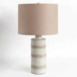 Glazed Sand Stripes Table Lamp-Kirkland's Home Sale