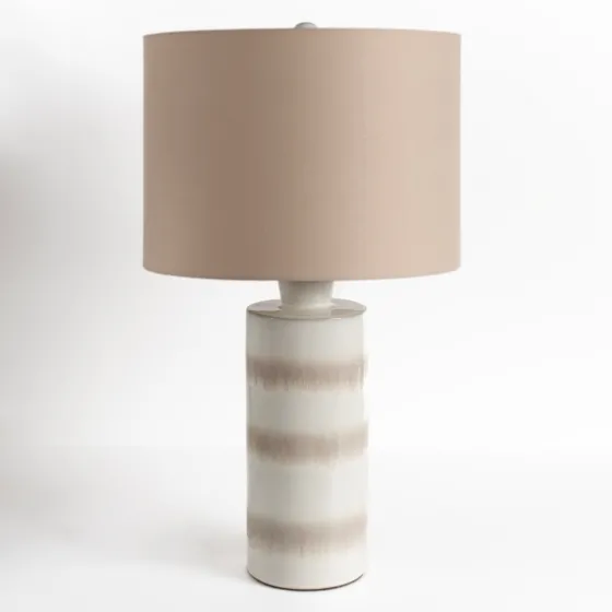 Glazed Sand Stripes Table Lamp-Kirkland's Home Sale