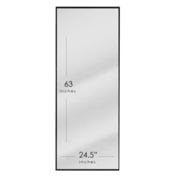 Glossy Black Frame Leaning Mirror-Kirkland's Home New