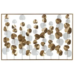 Glossy Gold Leaves Framed Wall Plaque-Kirkland's Home Fashion