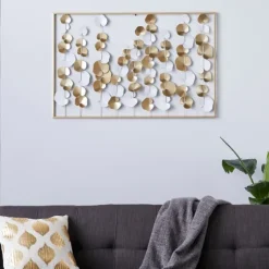 Glossy Gold Leaves Framed Wall Plaque-Kirkland's Home Fashion