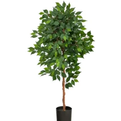 Glossy Leaf Ficus Tree In Black Nursery Planter-Kirkland's Home Cheap