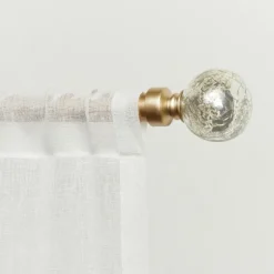 Gold Aged Mercury Sphere Curtain Rod, 120 In.-Kirkland's Home Hot