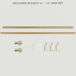 Gold Aged Mercury Sphere Curtain Rod, 72 In.-Kirkland's Home Outlet