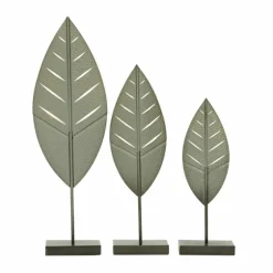 Gold And Black Metal Leaf Statues, Set Of 3-Kirkland's Home Hot