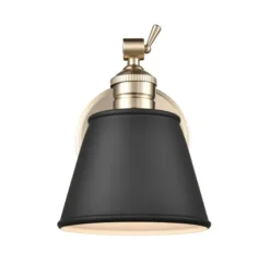 Gold And Black Metal Tapered Shade Wall Sconce-Kirkland's Home Clearance