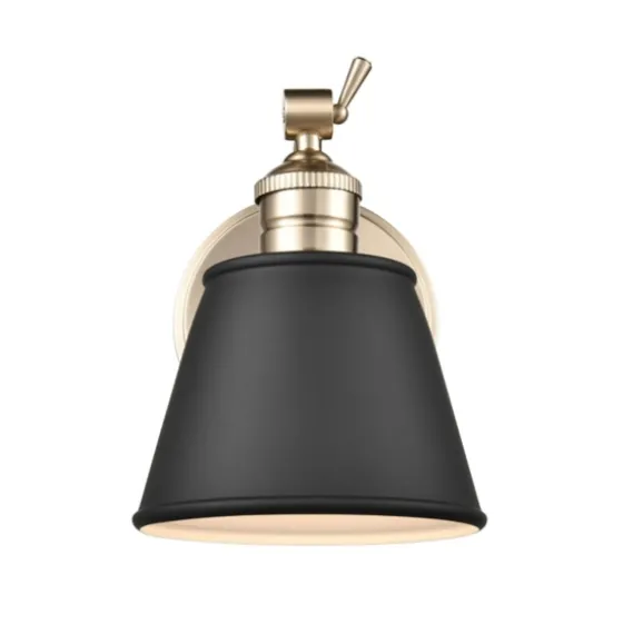 Gold And Black Metal Tapered Shade Wall Sconce-Kirkland's Home Clearance