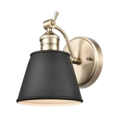 Gold And Black Metal Tapered Shade Wall Sconce-Kirkland's Home Clearance