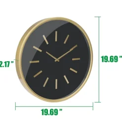 Gold And Black Modern Wall Clock-Kirkland's Home Clearance