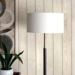 Gold And Black Simple Stem Floor Lamp-Kirkland's Home Best Sale