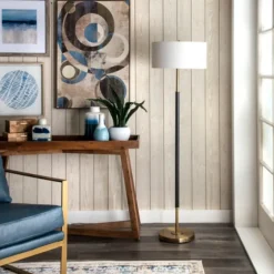Gold And Black Simple Stem Floor Lamp-Kirkland's Home Best Sale