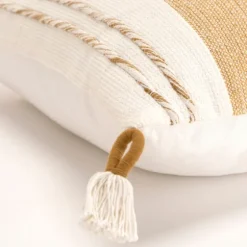 Gold And Ivory Color Block Pillow-Kirkland's Home Clearance
