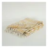 Gold And Ivory Striped Cotton Throw-Kirkland's Home Discount
