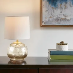 Gold And Silver Mercury Glass Table Lamp-Kirkland's Home Store
