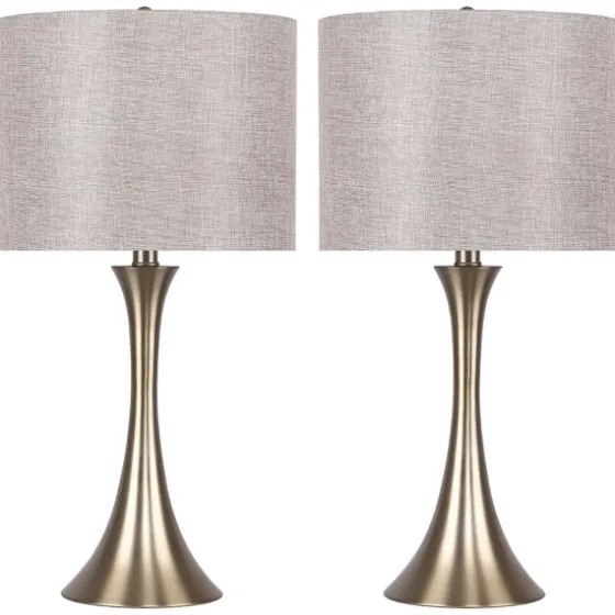 Gold And Tapered Table Lamps, Set Of 2-Kirkland's Home Clearance