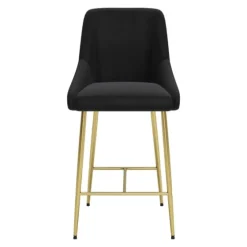 Gold And Velvet Counter Stool-Kirkland's Home Online