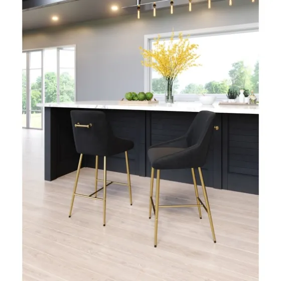 Gold And Velvet Counter Stool-Kirkland's Home Online