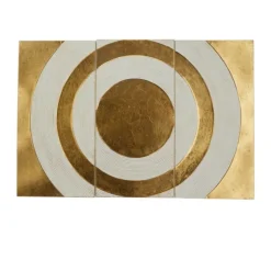 Gold And White Abstract Ripple Wall Plaque-Kirkland's Home Best