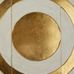 Gold And White Abstract Ripple Wall Plaque-Kirkland's Home Best