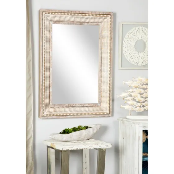Gold And White Washed Carved Frame Mirror-Kirkland's Home Store