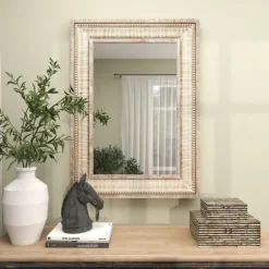 Gold And White Washed Carved Frame Mirror-Kirkland's Home Store