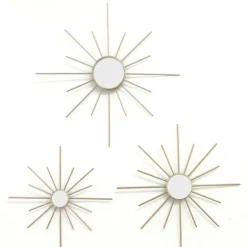 Gold Burst Decorative Wall Mirrors, Set Of 3-Kirkland's Home Sale