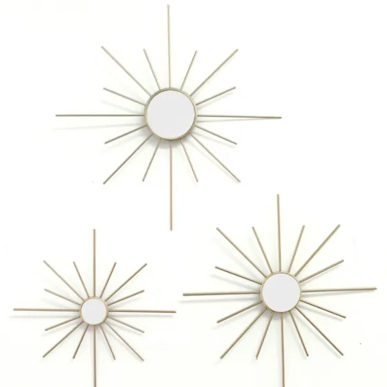 Gold Burst Decorative Wall Mirrors, Set Of 3-Kirkland's Home Sale