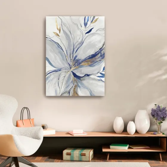Gold Charcoal Bloom Canvas Art Print, 24X32 In.-Kirkland's Home Clearance