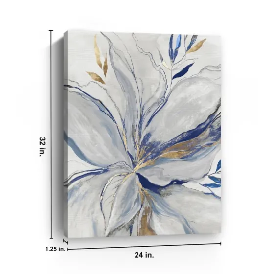 Gold Charcoal Bloom Canvas Art Print, 24X32 In.-Kirkland's Home Clearance