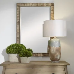 Gold Coconut Shell Inlay Framed Mirror-Kirkland's Home Fashion