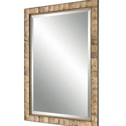 Gold Coconut Shell Inlay Framed Mirror-Kirkland's Home Fashion