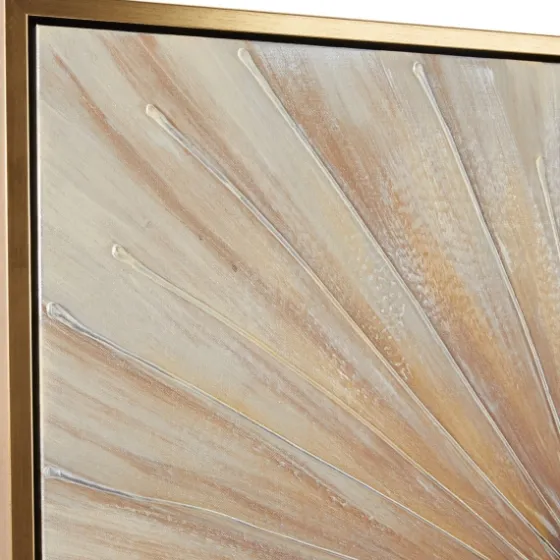 Gold Contemporary Burst Framed Canvas Art Print-Kirkland's Home Sale