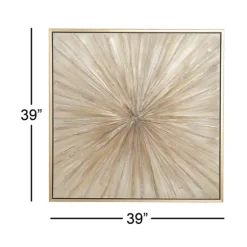Gold Contemporary Burst Framed Canvas Art Print-Kirkland's Home Sale