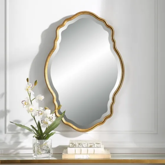 Gold Curved Beveled Frame Mirror-Kirkland's Home Cheap