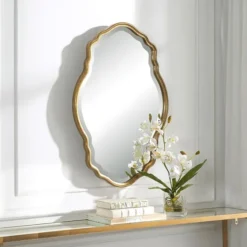 Gold Curved Beveled Frame Mirror-Kirkland's Home Cheap