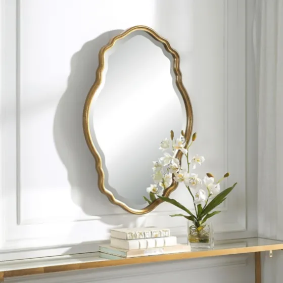 Gold Curved Beveled Frame Mirror-Kirkland's Home Cheap
